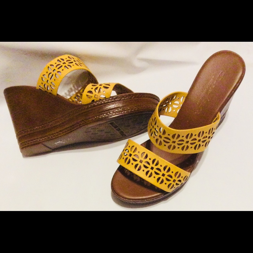 Contesa Italian Shoemakers Platform Wedge Sz 7.5W